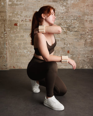 Neutral coloured weighted body bangles