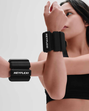 Black weighted body bangles