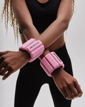 Pink weighted body bangles
