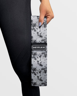 Grey tie dye fabric resistance band