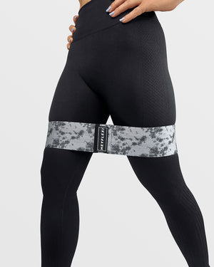 Grey tie dye fabric resistance band