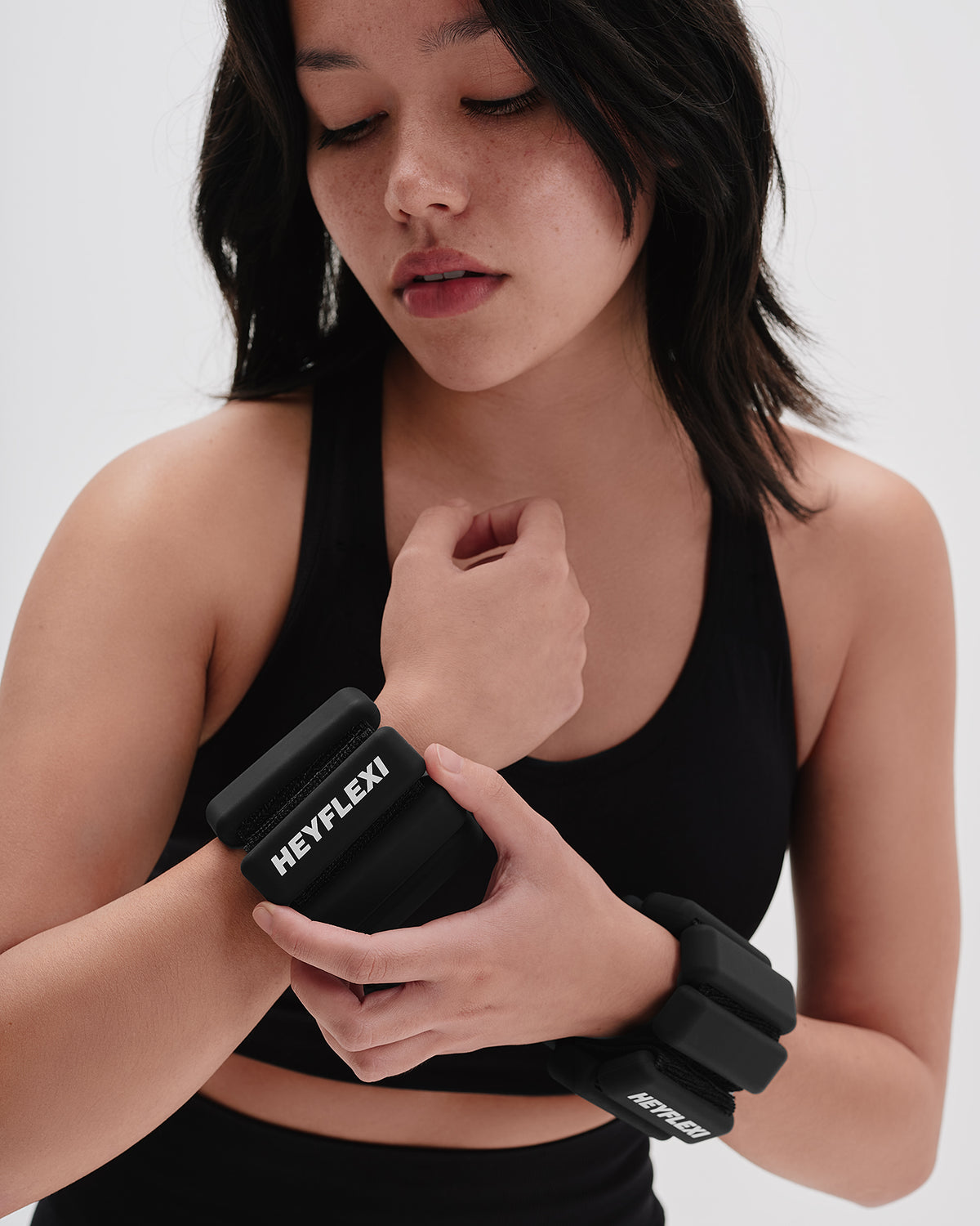 Black weighted body bangles