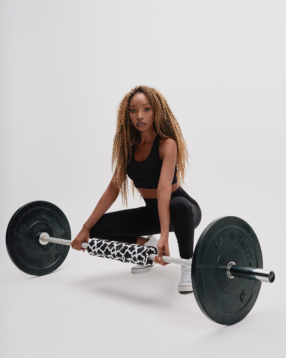 cow print barbell pad