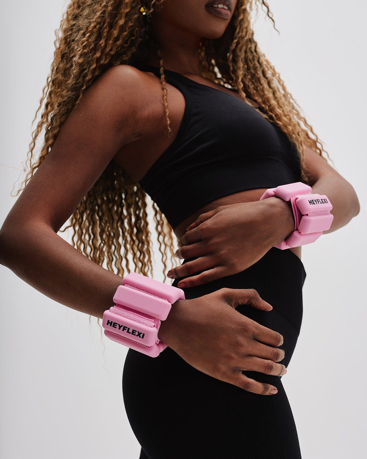 Pink weighted body bangles