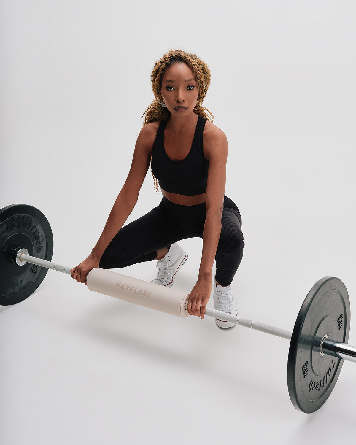 Neutral coloured barbell pad