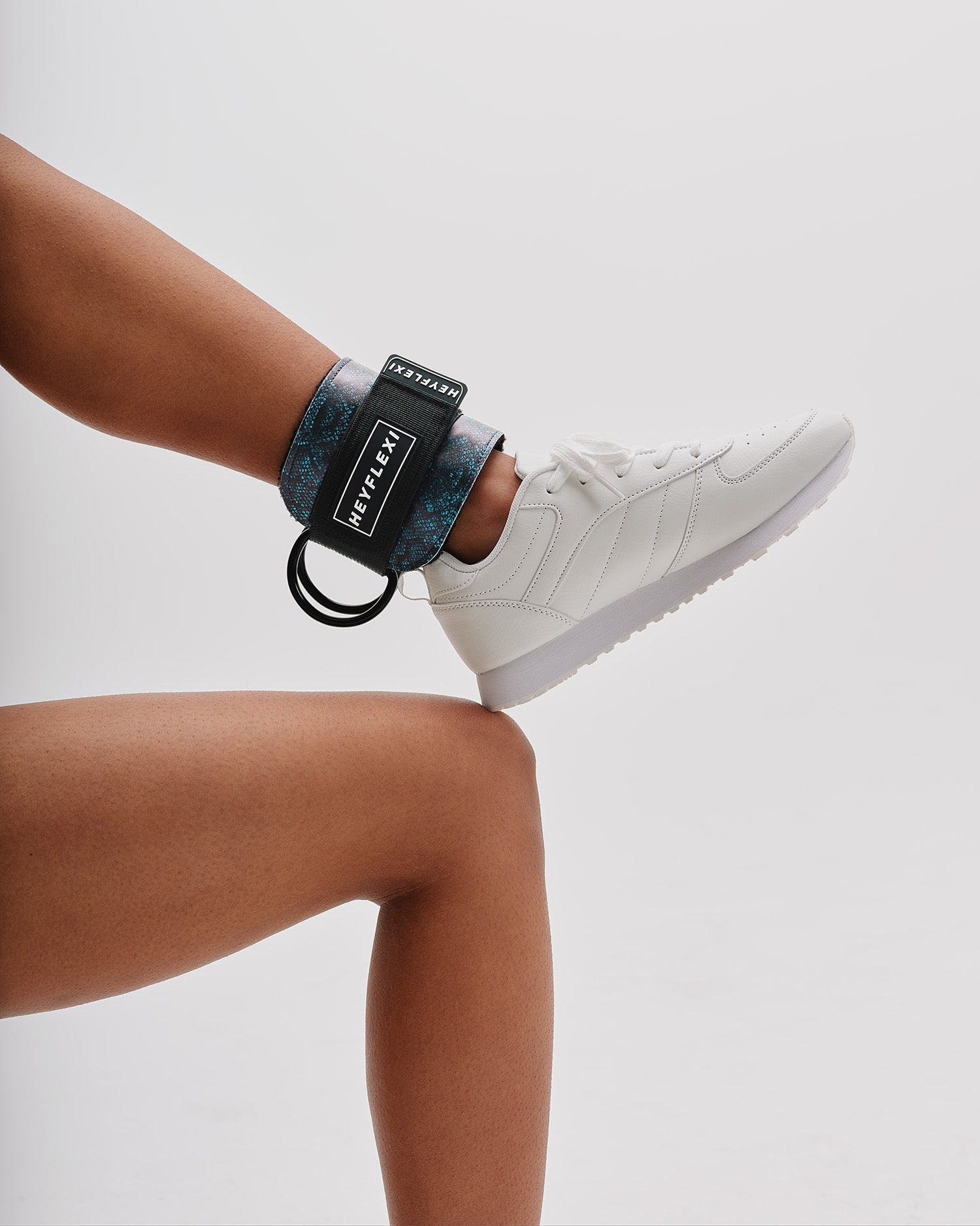 Snake print ankle straps