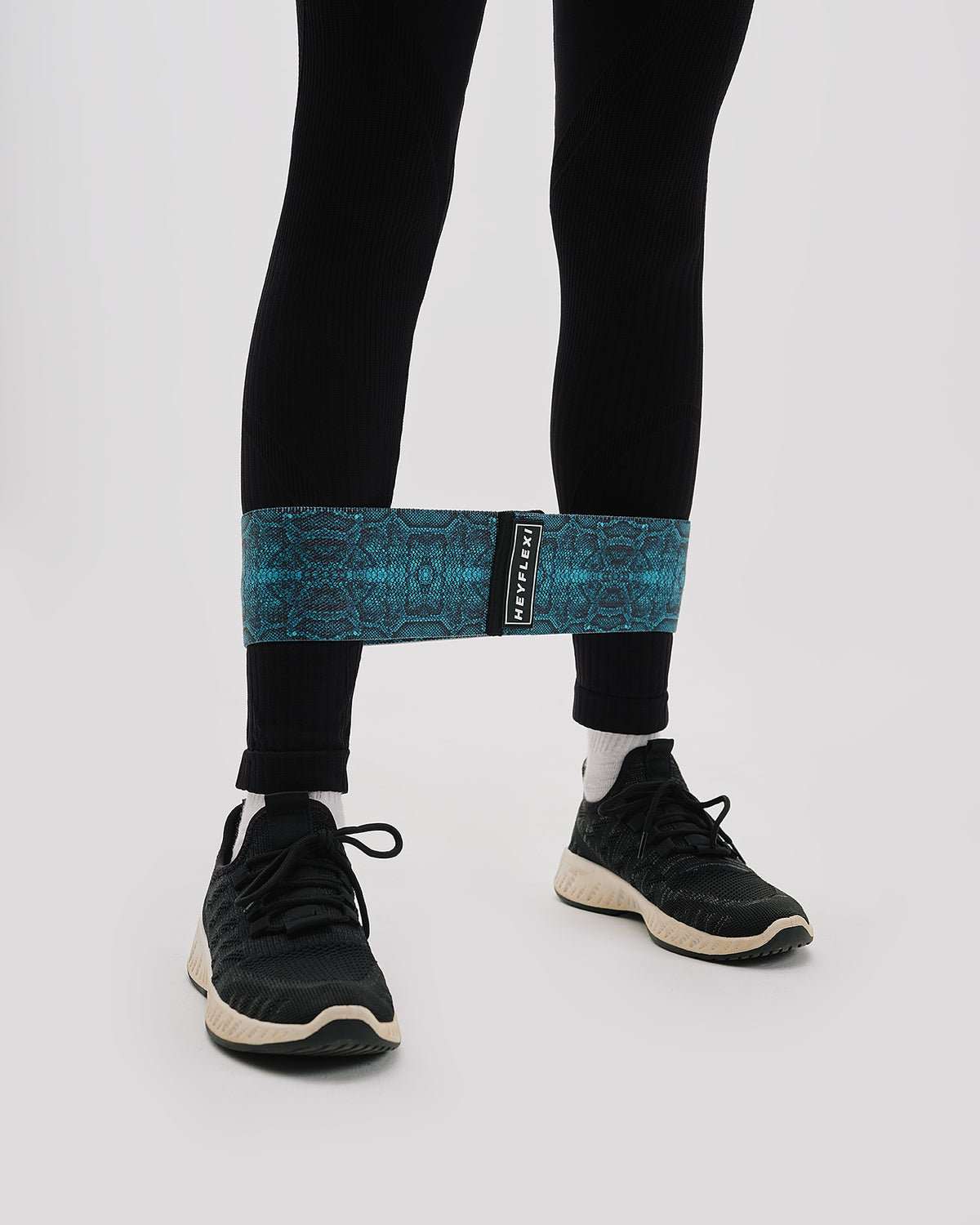 teal snake print resistance band